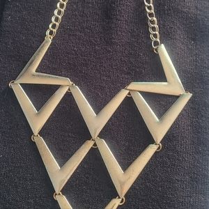 Gold chandelier necklace